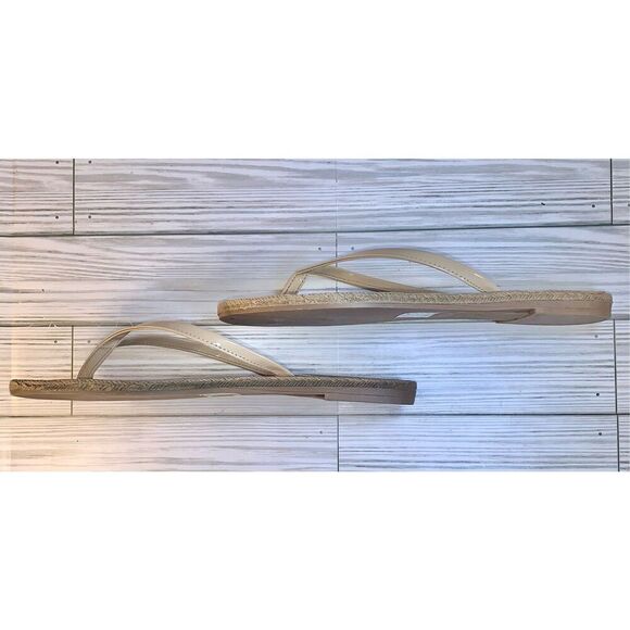 Mia Nazar Tan Braided Espadrille Thong Flip Flop Sandals S:10 - Picture 6 of 9